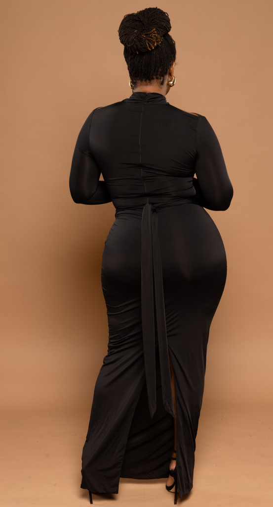 Perfectly Wrapped Black Dress