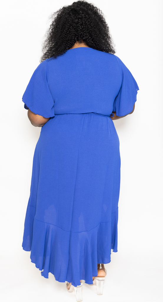 Fallen Blue Flowy Dress