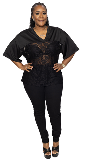 Laced Jersey Top