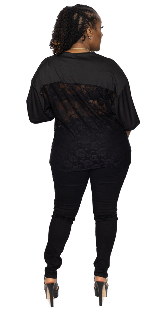 Laced Jersey Top