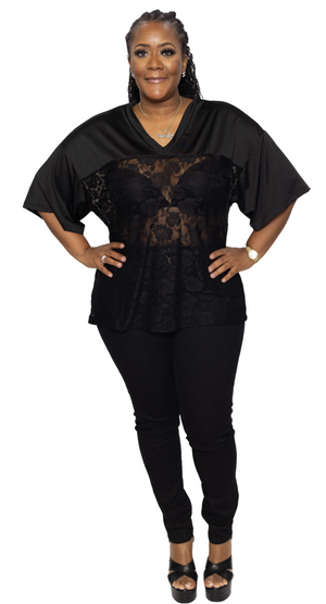 Laced Jersey Top