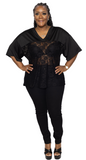 Laced Jersey Top