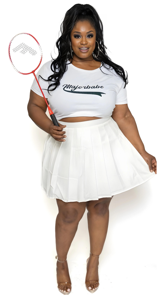 Kilt White Mini Skirt