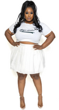 Kilt White Mini Skirt