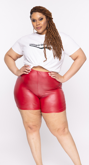 Ride Me Faux Leather Shorts
