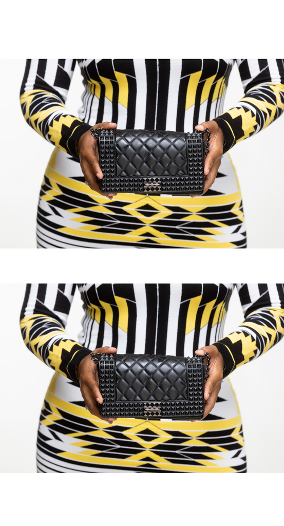 Jelly Studded Monotone Clutch