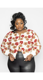 Flower Mini Puff Sweater