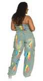 Crafty Denim Cargo Jumpsuit