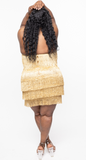 Ms. Tina Gold Tassel Dress