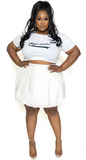 Kilt White Mini Skort