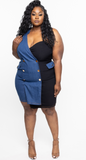 Toni Two Toned Curvy Dress