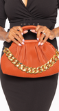 Pleated Faux Leather Bag