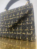 Tweed Top Handle Clutch
